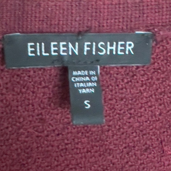 Eileen Fisher 100% merino wool cowl neck sweater women's size S small beaded - Picture 4 of 7